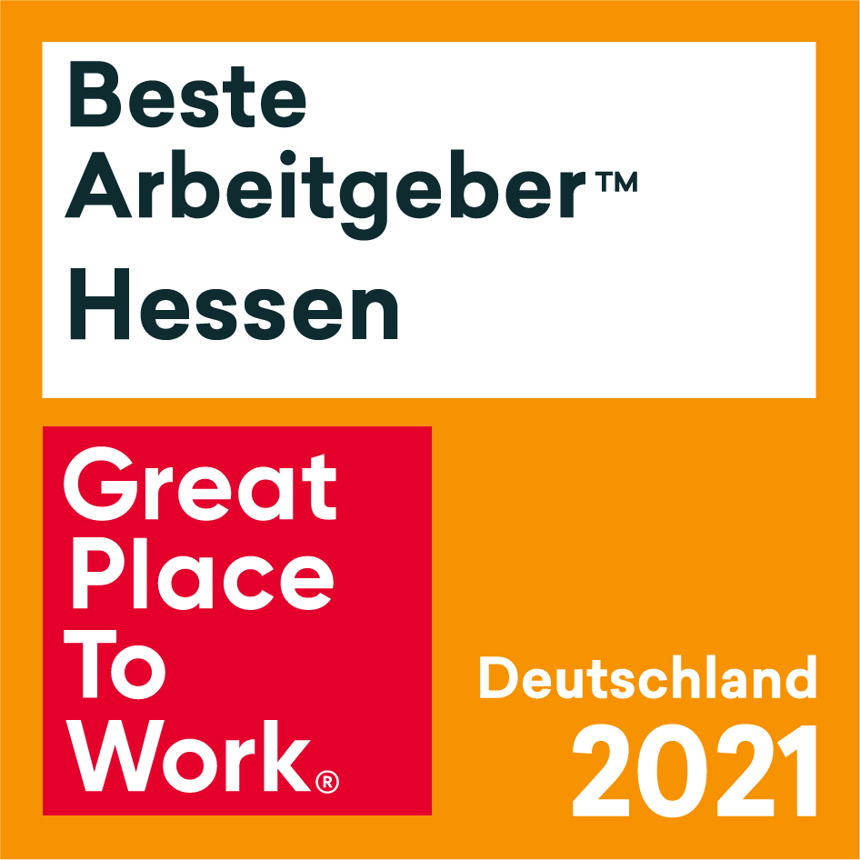 Great Place to Work Auszeichnung 2021 Bester Arbeitgeber Hessen
