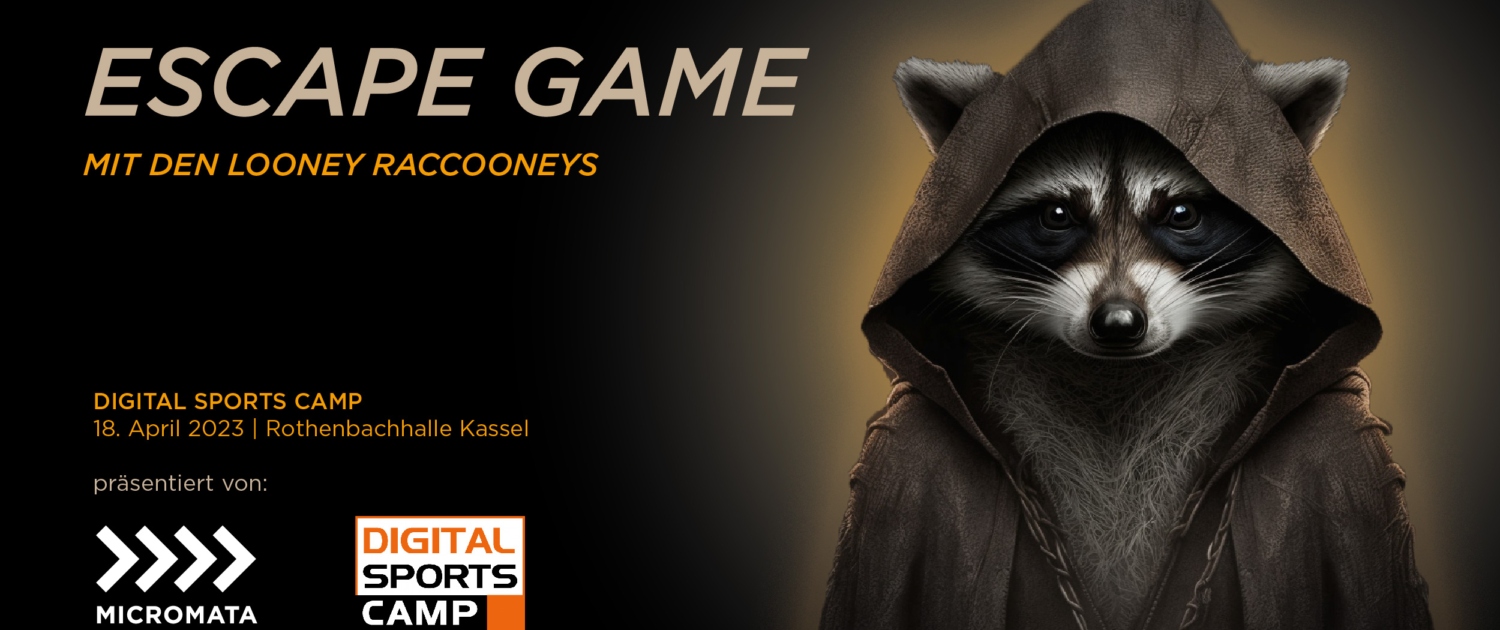 Digital Escape Game mit Looney Raccooney 2023 Banner