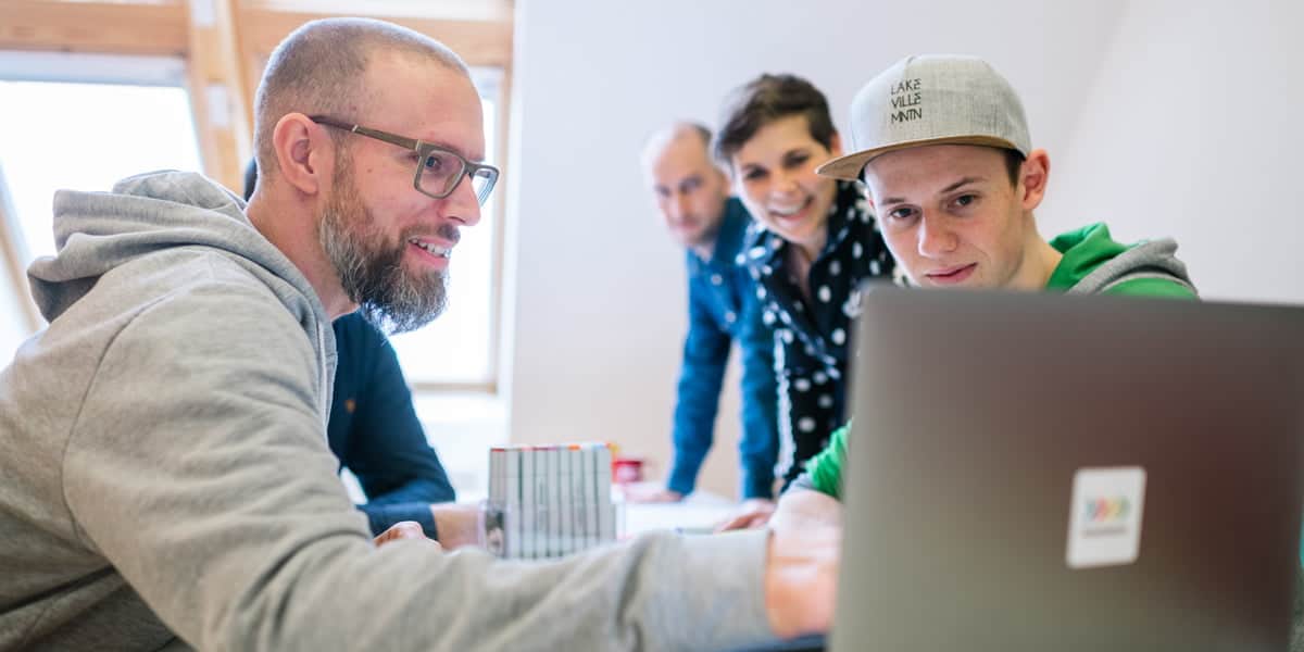 Agiles Projektmanagementteam im Workshop