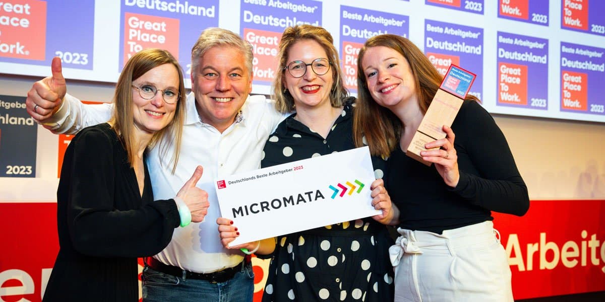 Micromata nimmt Great Place to Work Auszeichnung 2023 entgegen