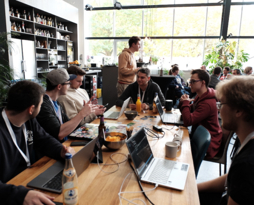 Gruppenfoto der Entwickler Hacktoberfest 2022