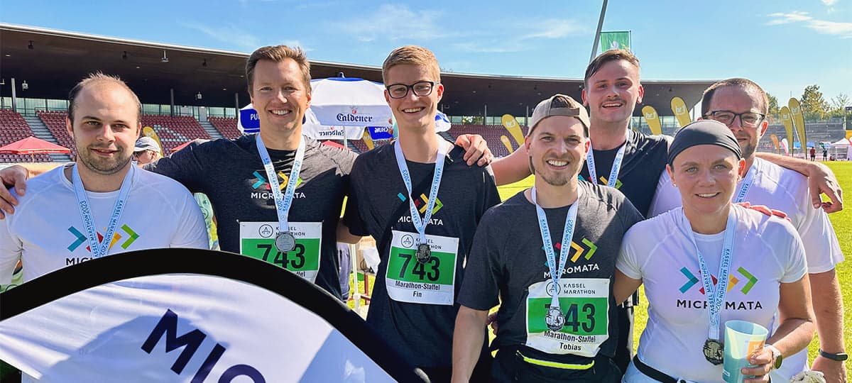Micromata Team Gruppenfoto beim Kassel Marathon 2023