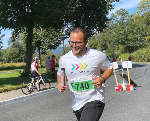 Micromata Mitarbeiter läuft beim Kassel Marathon 2023