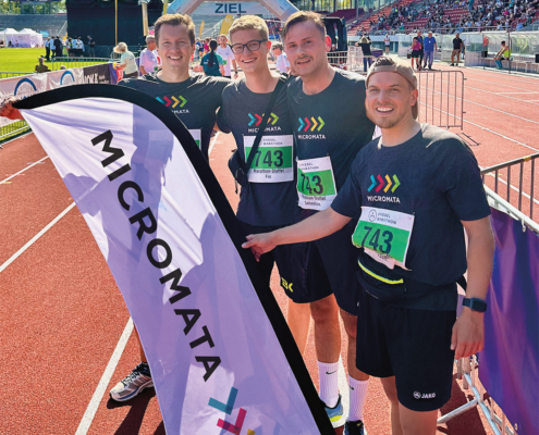 Micromata Team Gruppenfoto beim Kassel Marathon 2023