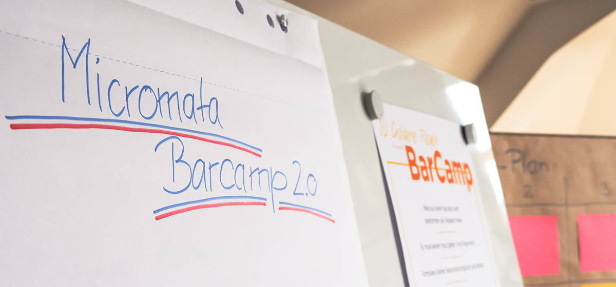 Whiteboard vom Barcamp 2.0