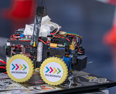 Roboter bei der RoboCup-Quali 2024 an der Uni Kassel