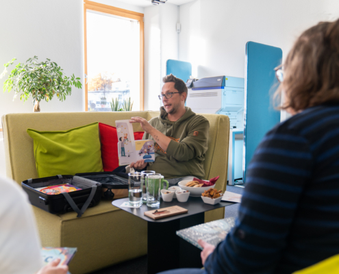 Momentaufnahme vom Besuch von Marcel Kahl aka Regenbogenpapi bei Micromata