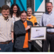 Gruppenbild von der Verleihung der ADFC-Urkunde als "Fahrradfreundlicher Arbeitgeber Gold" an Micromata
