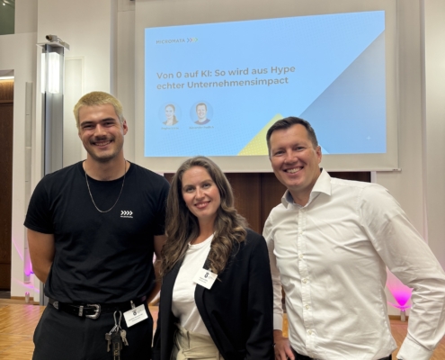 Jonathan Rutschinski, Regina Vahle und Alexander Podlich beim Kreativwirtschaftstag in Frankfurt 2025