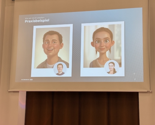 Präsentationsfolie von Regina Vahle und Alexander Podlich beim Kreativwirtschaftstag in Frankfurt 2025