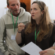 Momentaufnahme des Micromata-Tutor:innen-Teams beim Hackathon Kassel 2026